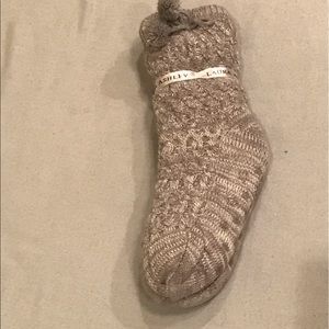 NWT Laura Ashley Silver Slipper Socks Size 9-11